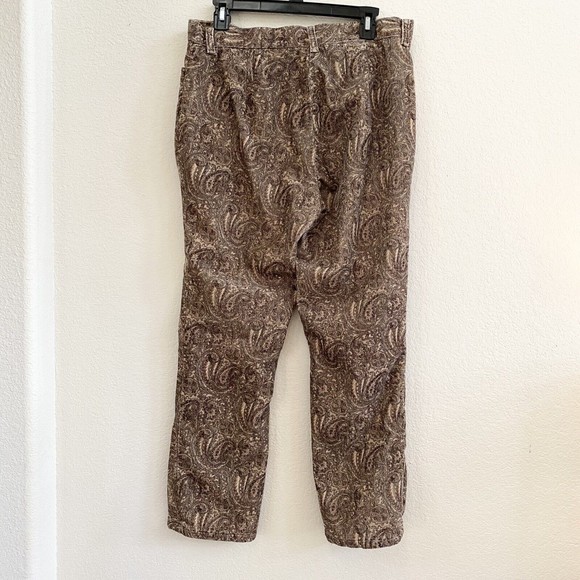 JONES NEW YORK Signature Corduroy Pants Jeans Women Size 12 Paisley - Picture 9 of 10